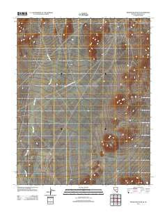 Montezuma Peak SE Nevada Historical topographic map, 1:24000 scale, 7.5 X 7.5 Minute, Year 2011