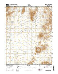 Montezuma Peak SE Nevada Current topographic map, 1:24000 scale, 7.5 X 7.5 Minute, Year 2014