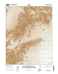 Montezuma Peak SW Nevada Current topographic map, 1:24000 scale, 7.5 X 7.5 Minute, Year 2014