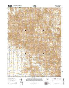 Moses Rock Nevada Current topographic map, 1:24000 scale, 7.5 X 7.5 Minute, Year 2014