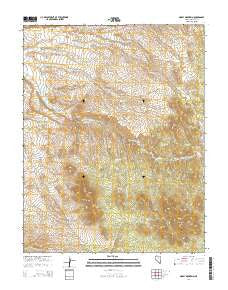 Mosey Mountain Nevada Current topographic map, 1:24000 scale, 7.5 X 7.5 Minute, Year 2014