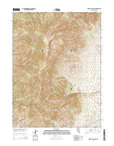 Mount Callaghan Nevada Current topographic map, 1:24000 scale, 7.5 X 7.5 Minute, Year 2015