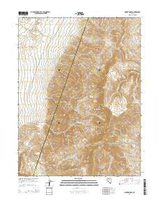 Mount Moses Nevada Current topographic map, 1:24000 scale, 7.5 X 7.5 Minute, Year 2014
