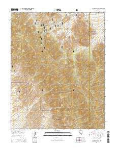 Mount Stirling Nevada Current topographic map, 1:24000 scale, 7.5 X 7.5 Minute, Year 2014