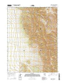 Mount Taylor Nevada Current topographic map, 1:24000 scale, 7.5 X 7.5 Minute, Year 2014