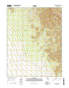 Mount Wilson Nevada Current topographic map, 1:24000 scale, 7.5 X 7.5 Minute, Year 2014