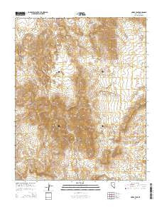 Muddy Peak Nevada Current topographic map, 1:24000 scale, 7.5 X 7.5 Minute, Year 2014