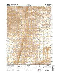 Mule Canyon Nevada Current topographic map, 1:24000 scale, 7.5 X 7.5 Minute, Year 2014