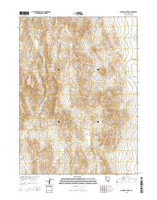 Ninemile Summit Nevada Current topographic map, 1:24000 scale, 7.5 X 7.5 Minute, Year 2015
