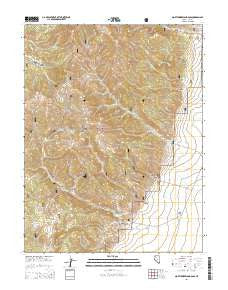 Northumberland Pass Nevada Current topographic map, 1:24000 scale, 7.5 X 7.5 Minute, Year 2014