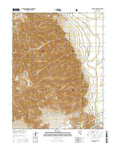 Oreana Peak Nevada Current topographic map, 1:24000 scale, 7.5 X 7.5 Minute, Year 2014