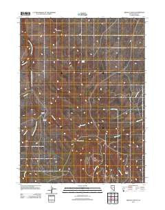 Oregon Canyon Nevada Historical topographic map, 1:24000 scale, 7.5 X 7.5 Minute, Year 2012