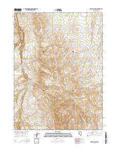 Oregon Canyon Nevada Current topographic map, 1:24000 scale, 7.5 X 7.5 Minute, Year 2014
