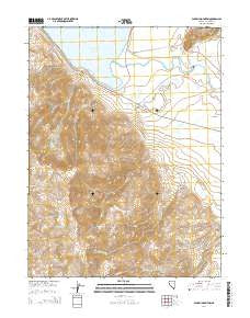 Pah Rah Mountain Nevada Current topographic map, 1:24000 scale, 7.5 X 7.5 Minute, Year 2014