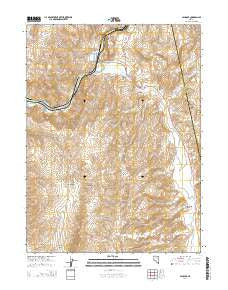 Palisade Nevada Current topographic map, 1:24000 scale, 7.5 X 7.5 Minute, Year 2014