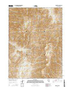 Parrot Peak Nevada Current topographic map, 1:24000 scale, 7.5 X 7.5 Minute, Year 2015
