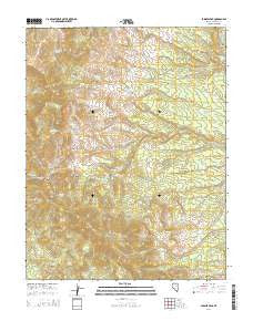 Parsnip Peak Nevada Current topographic map, 1:24000 scale, 7.5 X 7.5 Minute, Year 2014