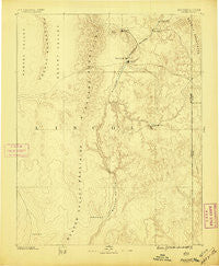 Pioche Nevada Historical topographic map, 1:250000 scale, 1 X 1 Degree, Year 1886
