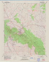 Pioche Nevada Historical topographic map, 1:24000 scale, 7.5 X 7.5 Minute, Year 1953