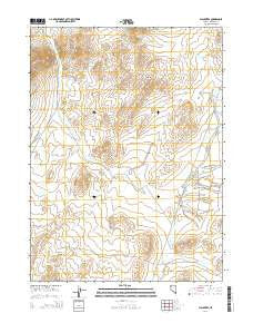 Placerites Nevada Current topographic map, 1:24000 scale, 7.5 X 7.5 Minute, Year 2014