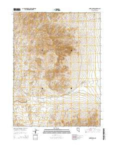 Poker Brown Nevada Current topographic map, 1:24000 scale, 7.5 X 7.5 Minute, Year 2014