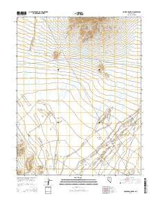Rainier Mountain Nevada Current topographic map, 1:24000 scale, 7.5 X 7.5 Minute, Year 2014