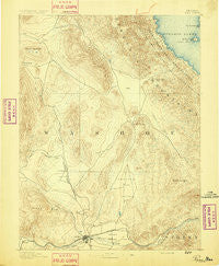 Reno Nevada Historical topographic map, 1:125000 scale, 30 X 30 Minute, Year 1891