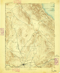 Reno Nevada Historical topographic map, 1:125000 scale, 30 X 30 Minute, Year 1893
