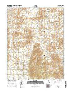 Reveille Nevada Current topographic map, 1:24000 scale, 7.5 X 7.5 Minute, Year 2014