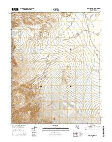 Rhyolite Ridge NE Nevada Current topographic map, 1:24000 scale, 7.5 X 7.5 Minute, Year 2015