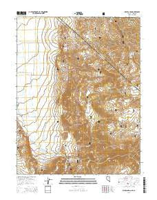 Risue Canyon Nevada Current topographic map, 1:24000 scale, 7.5 X 7.5 Minute, Year 2014
