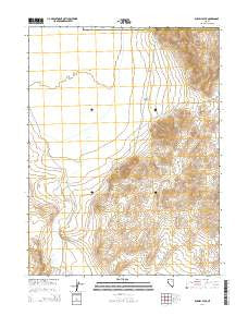 Russell Peak Nevada Current topographic map, 1:24000 scale, 7.5 X 7.5 Minute, Year 2014