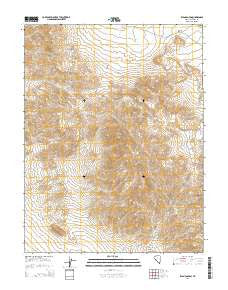 Ryan Canyon Nevada Current topographic map, 1:24000 scale, 7.5 X 7.5 Minute, Year 2014