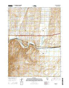 Ryndon Nevada Current topographic map, 1:24000 scale, 7.5 X 7.5 Minute, Year 2014