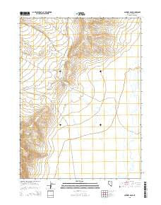 Sentinel Rock Nevada Current topographic map, 1:24000 scale, 7.5 X 7.5 Minute, Year 2015