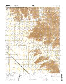 Shenandoah Peak Nevada Current topographic map, 1:24000 scale, 7.5 X 7.5 Minute, Year 2014
