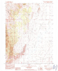 Silverado Mountain Nevada Historical topographic map, 1:24000 scale, 7.5 X 7.5 Minute, Year 1990