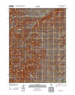 Sixmile Hill Nevada Historical topographic map, 1:24000 scale, 7.5 X 7.5 Minute, Year 2012
