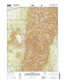 South Shoshone Peak Nevada Current topographic map, 1:24000 scale, 7.5 X 7.5 Minute, Year 2014