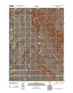 Star Valley Ridge West Nevada Historical topographic map, 1:24000 scale, 7.5 X 7.5 Minute, Year 2012