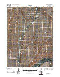 Tabor Flats Nevada Historical topographic map, 1:24000 scale, 7.5 X 7.5 Minute, Year 2012