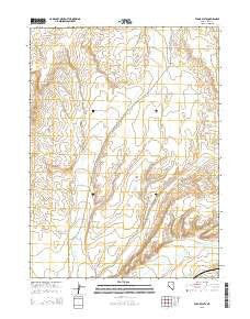 Tabor Flats Nevada Current topographic map, 1:24000 scale, 7.5 X 7.5 Minute, Year 2015