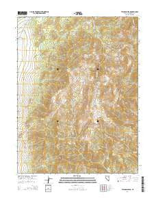 Telegraph Peak Nevada Current topographic map, 1:24000 scale, 7.5 X 7.5 Minute, Year 2014