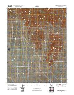 Tempiute Mountain SE Nevada Historical topographic map, 1:24000 scale, 7.5 X 7.5 Minute, Year 2012