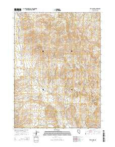 The Baldies Nevada Current topographic map, 1:24000 scale, 7.5 X 7.5 Minute, Year 2014