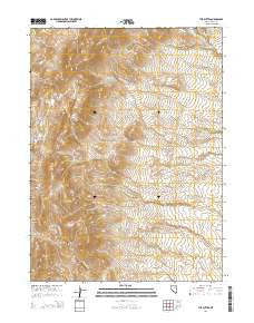 The Buttes Nevada Current topographic map, 1:24000 scale, 7.5 X 7.5 Minute, Year 2014