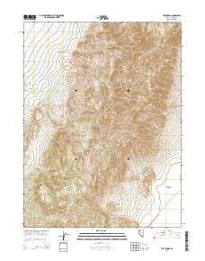 The Cedars Nevada Current topographic map, 1:24000 scale, 7.5 X 7.5 Minute, Year 2014