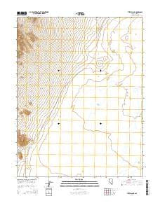 The Wall NE Nevada Current topographic map, 1:24000 scale, 7.5 X 7.5 Minute, Year 2014