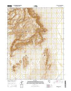 The Wall SW Nevada Current topographic map, 1:24000 scale, 7.5 X 7.5 Minute, Year 2014