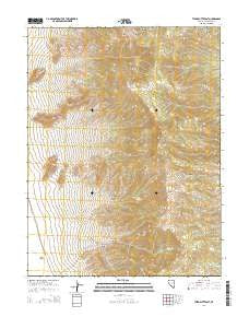 Third Butte East Nevada Current topographic map, 1:24000 scale, 7.5 X 7.5 Minute, Year 2014